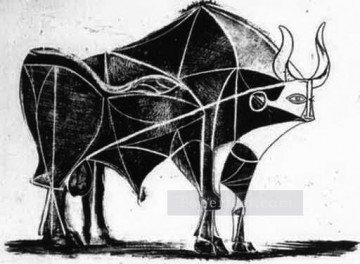 El Bull State V 1945 Picasso en blanco y negro Pinturas al óleo
